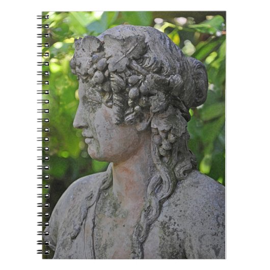 Carnet Statue de déesse dans le jardin (Devant)