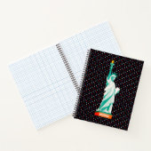 Carnet Statue de la Liberté & Étoiles sur Noir (Intérieur)