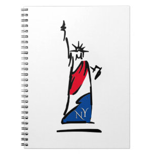 Carnet Statue de la Liberté NY Rouge Blanc et Bleu