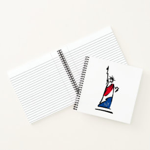 Carnet Statue de la Liberté / Rayures de Lady Liberty