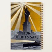 Carnet Statue de la Liberté Torch et de la Marine américa (Verso)