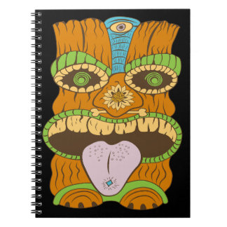 Carnet Statue Tiki Langue Violette dans une ambiance psyc
