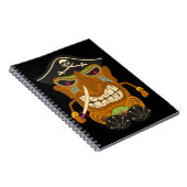 Carnet Statue Tiki Pirate, Drôle Noir (Côté Droit)