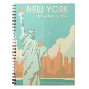 Carnet Statue vintage de Liberty New York City Travel
