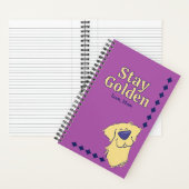 Carnet "Stay Golden" Golden Retriever Personalized Custom (À l'intérieur)