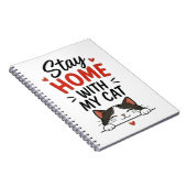 Carnet Stay Home With My Cat Cozy Introvert Cat Lover  (Côté Droit)