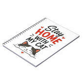 Carnet Stay Home With My Cat Cozy Introvert Cat Lover  (Côté gauche)