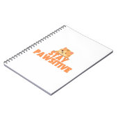 Carnet Stay Pawsitive Cute Winking Cat Pun Design (Côté gauche)