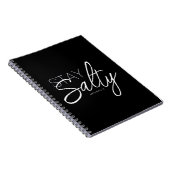Carnet Stay Salty Typographie Bible Verset Noir (Côté Droit)