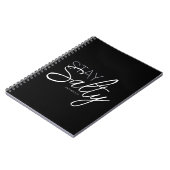 Carnet Stay Salty Typographie Bible Verset Noir (Côté gauche)