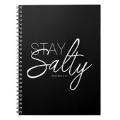 Carnet Stay Salty Typographie Bible Verset Noir (Devant)