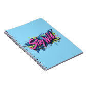 Carnet "Stay Wild" - Vibrant Graffiti Style Design de tex (Côté Droit)