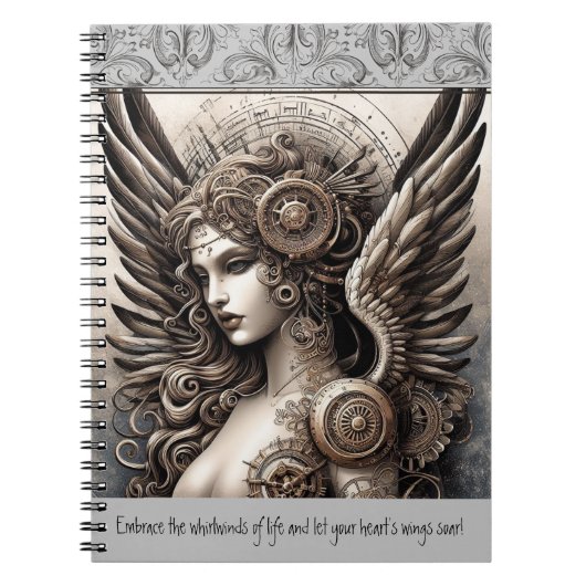 Carnet Steampunk Angel et Citation (Devant)