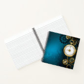 Carnet Steampunk Arrière - plan turquoise avec Gears (Intérieur)