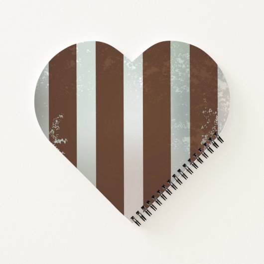 Carnet Steampunk Clock and Turquoise Roses on Striped (Dos)