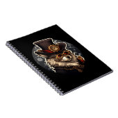 Carnet Steampunk de loup d'hiver (Côté Droit)