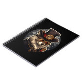 Carnet Steampunk de loup d'hiver (Côté gauche)