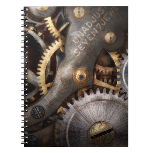 Carnet Steampunk - Engrenages - Horlogerie (Devant)