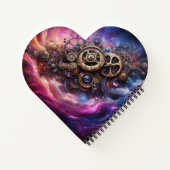 Carnet Steampunk Industrial Clocwork Purple and Pink (Dos)