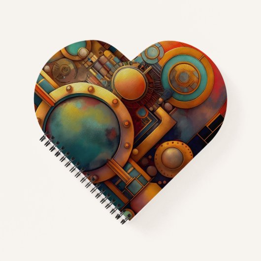 Carnet Steampunk Industrial Geometry Art (Devant)