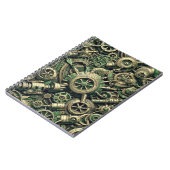 Carnet Steampunk Industrial Green Clocwork Gears (Côté gauche)