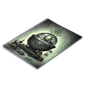 Carnet Steampunk Ornate Cauldron et articles magiques sur (Côté gauche)