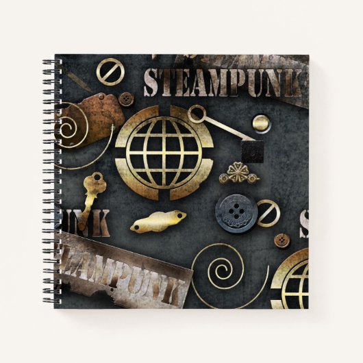 Carnet Steampunk, scrapbooking (Devant)