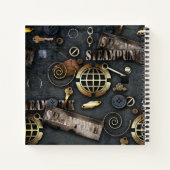 Carnet Steampunk, scrapbooking (Dos)