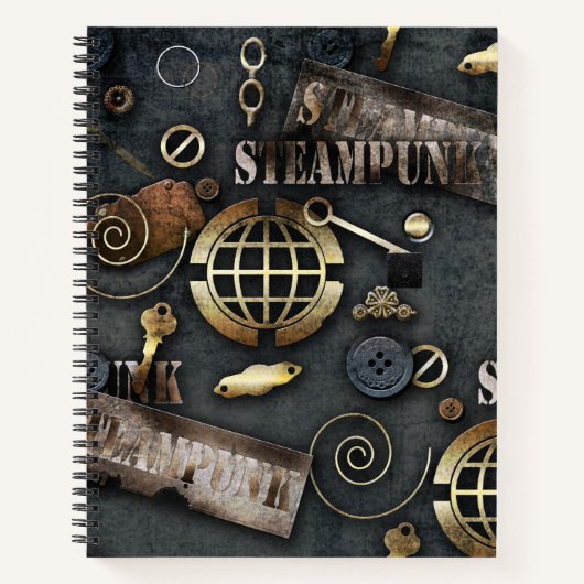 Carnet Steampunk, scrapbooking (Devant)