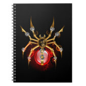 Carnet Steampunk spider on black (Devant)