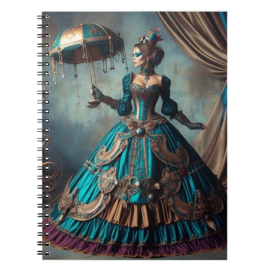 Carnet Steampunk Vintage Victorian Lady Circus (Devant)