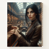 Carnet Steampunk Vintage Victorian Lady Librairie (Dos)