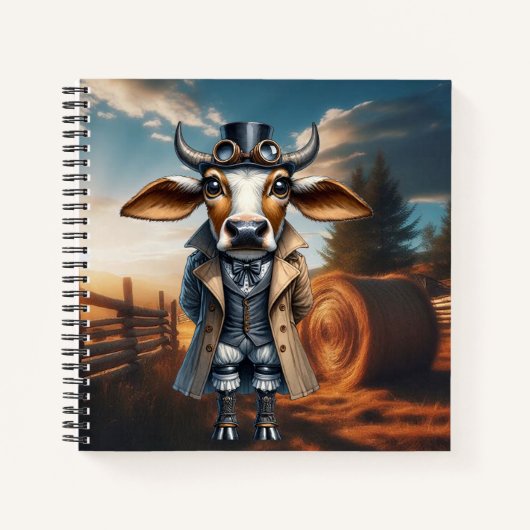 Carnet Steampunk Zebu (Devant)