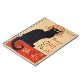 Carnet Steinlen Art nouveau Chic Chat Noir Impression Vin (Côté gauche)