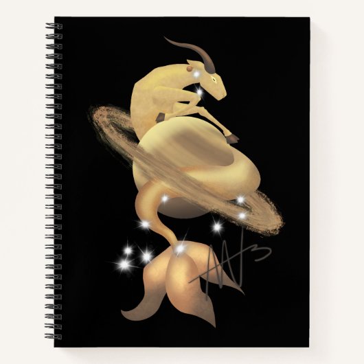 Carnet Stellar Capricorn Saturn Zodiac Spirale (Devant)