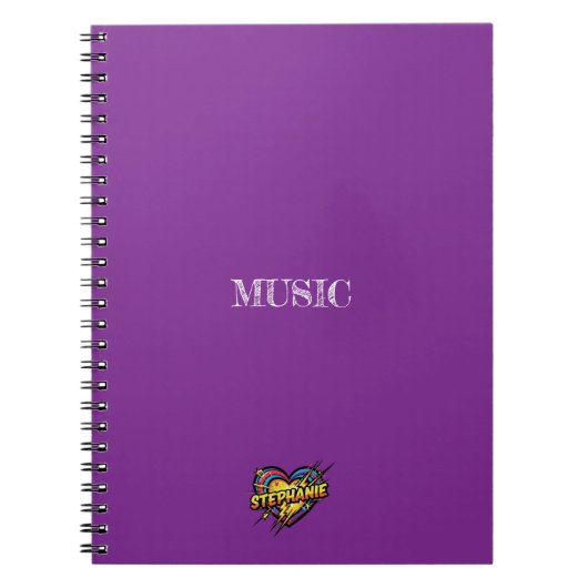 Carnet Stephanie Heart Violet (Devant)