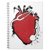 Carnet stéthoscope cardiaque anatomique (Devant)