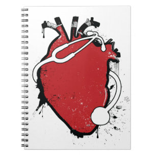 Carnet stéthoscope cardiaque anatomique