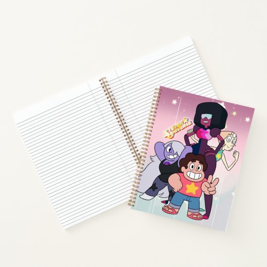 Carnet Steven Universe | Pose du groupe Crystal Gem (Intérieur)