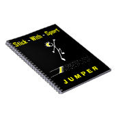 Carnet Stick Avec Sport Long Jumper Noir + Notepad Or (Côté Droit)