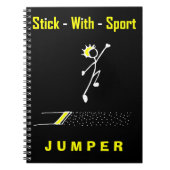 Carnet Stick Avec Sport Long Jumper Noir + Notepad Or (Devant)