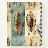 Carnet Stick de médecine des plumes tribales Aztec (Dos)