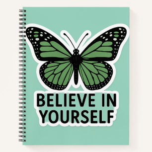 Carnet Sticker Motivation Papillon Vert