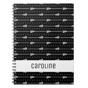 Carnet Sticks blancs noirs et Motif de lignes pointillées