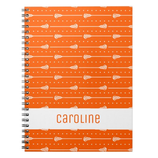 Carnet Sticks blancs orange et Motif de lignes pointillée (Devant)
