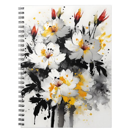 Carnet Stock - Fleurs à l'aquarelle (Devant)