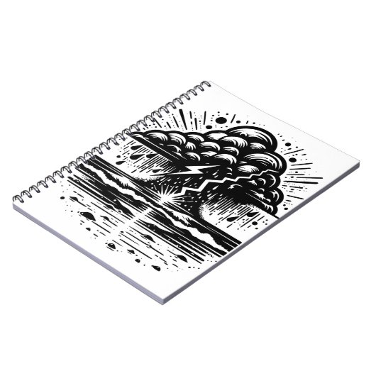 Carnet Storm Cloud and Lightning Art Notebook (Côté gauche)