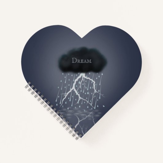 Carnet Storm Cloud Lightning & Rain Surreal Personnalisé (Devant)