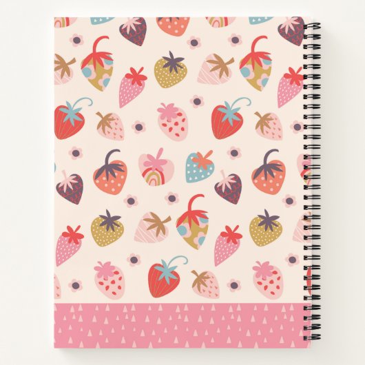 Carnet Strawberries fun Spiral Notebook (Dos)