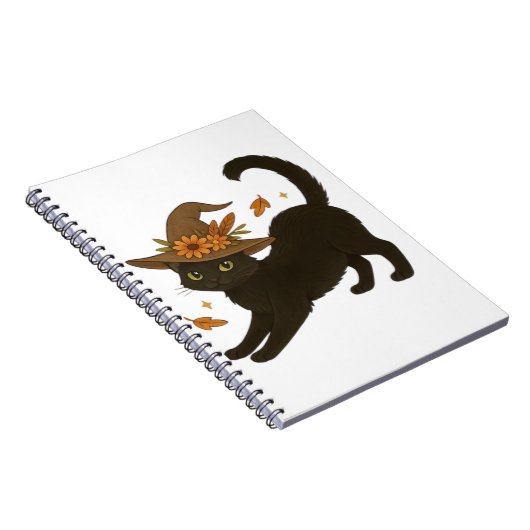 Carnet Stretting Chat Noir - Witchy Automne Classique T-S (Côté Droit)